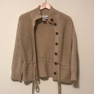Camel Banana Republic Cashmere wool cardigan sweater
